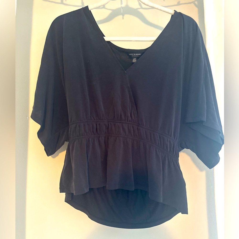 Slate grey Poplin Top